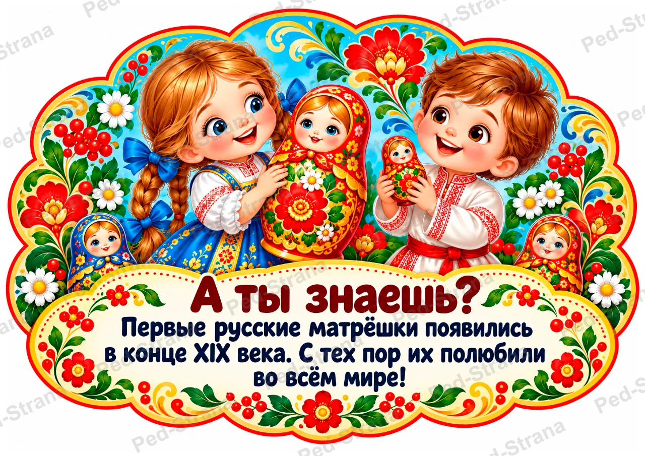 Речевые облачка «Русская матрёшка» — страница-пример 2