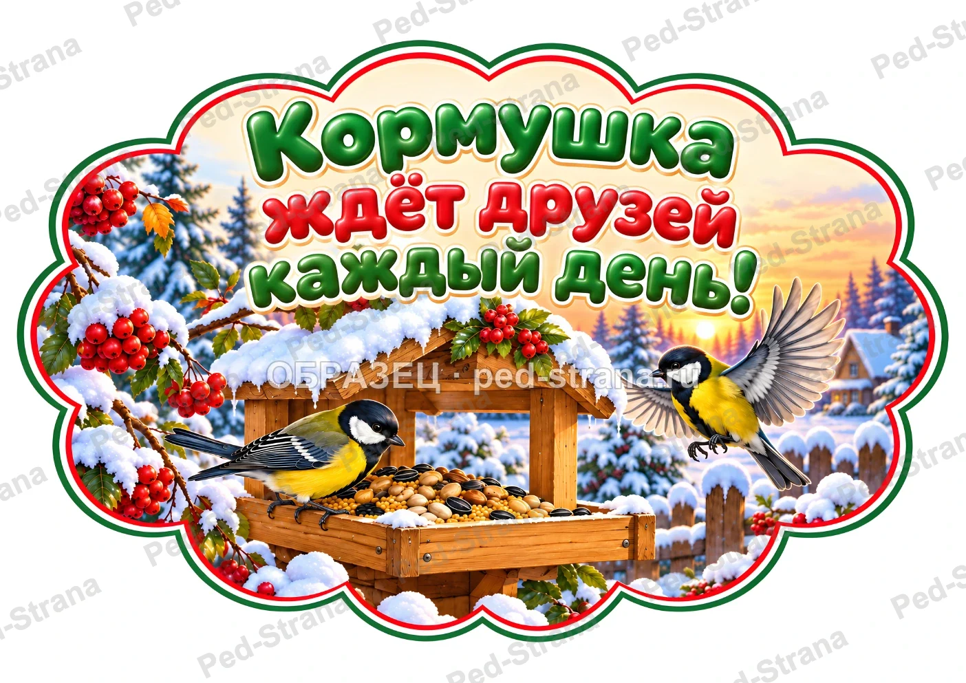 Речевые облачка «Синичкин день» — страница-пример 1