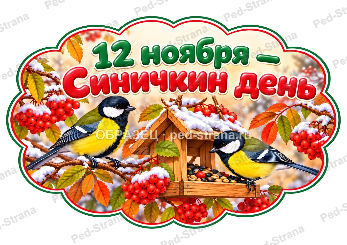 Речевые облачка «Синичкин день» — страница-пример 2