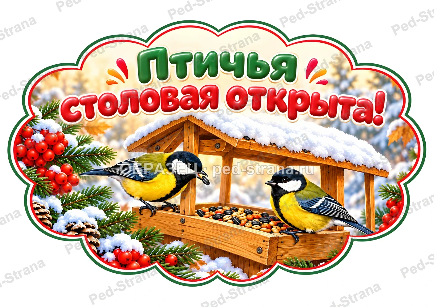 Речевые облачка «Синичкин день» — страница-пример 3