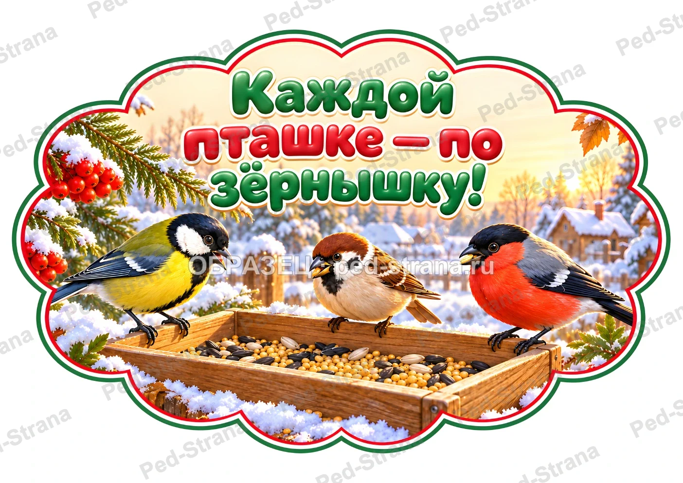 Речевые облачка «Синичкин день» — страница-пример 4