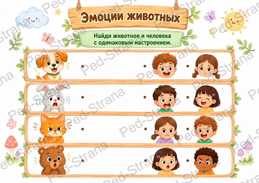 Альбом заданий «Мир эмоций» — страница-пример 7