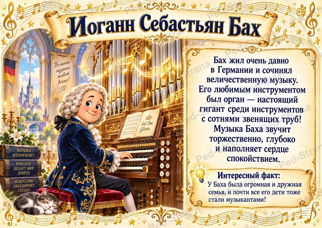 Тематический альбом "Великие композиторы" — страница-пример 3