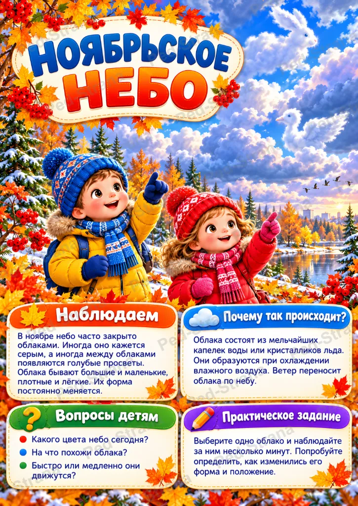 Картотека наблюдений в ноябре — страница-пример 3