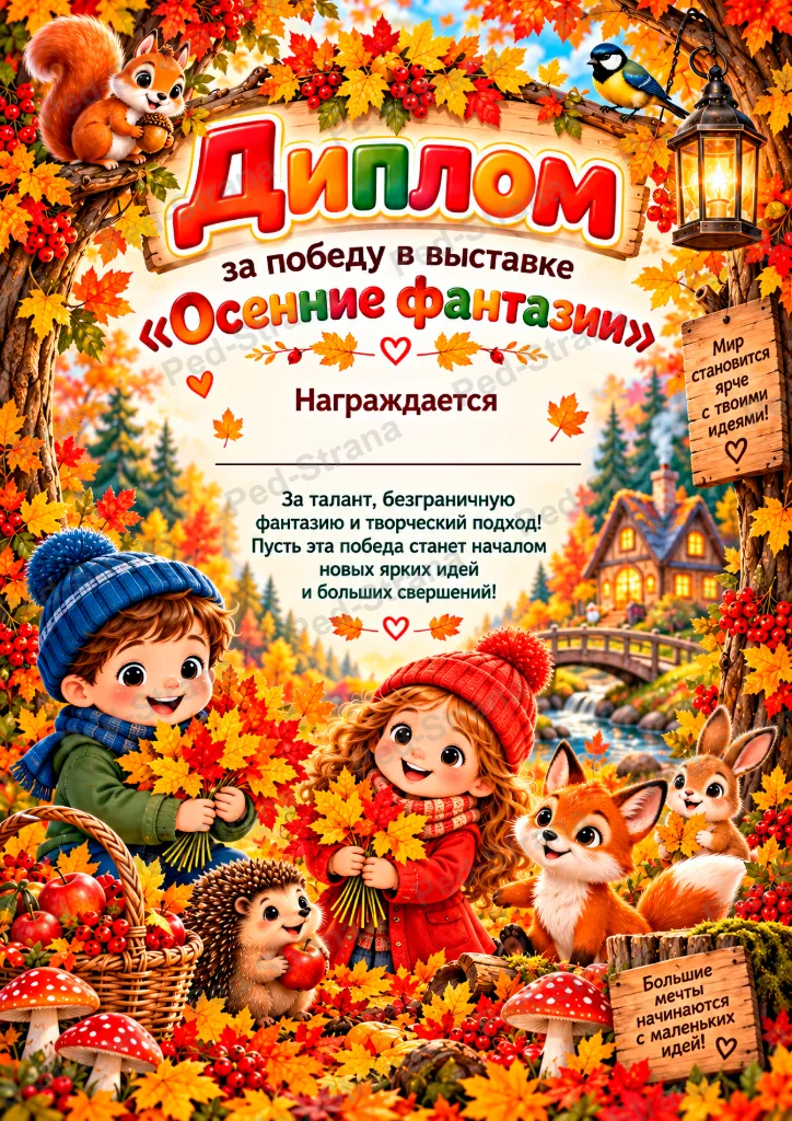 Оформление выставки «Осенние фантазии» — страница-пример 1