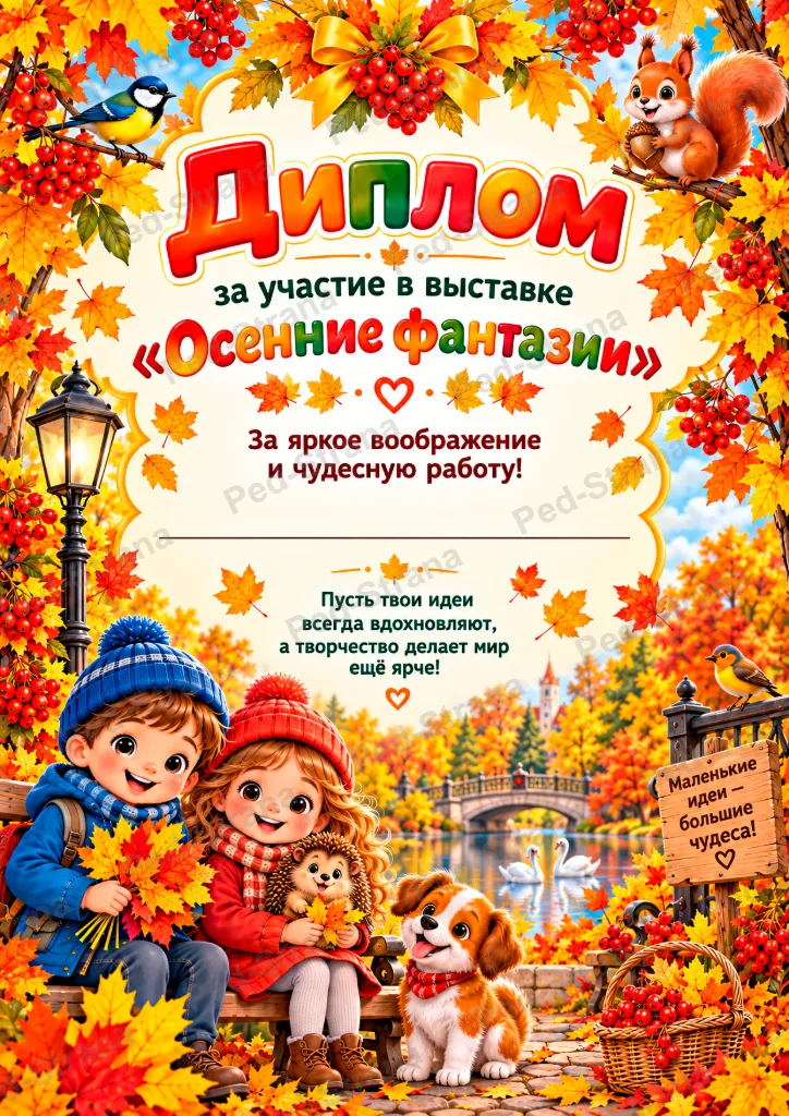Оформление выставки «Осенние фантазии» — страница-пример 2