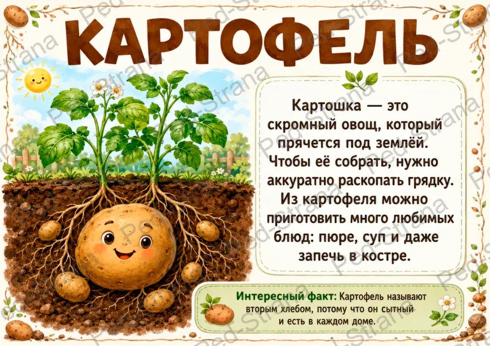 Познавательные карточки для дошкольников "Тайны грядки" — страница-пример 8