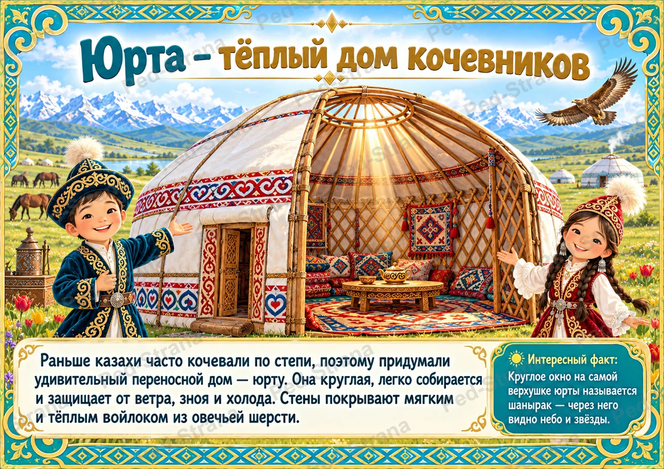 "Народы России: Казахи" — страница-пример 3