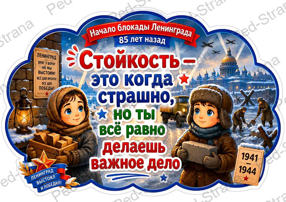 Речевые облачка «Блокада: 872 дня мужества» — страница-пример 3