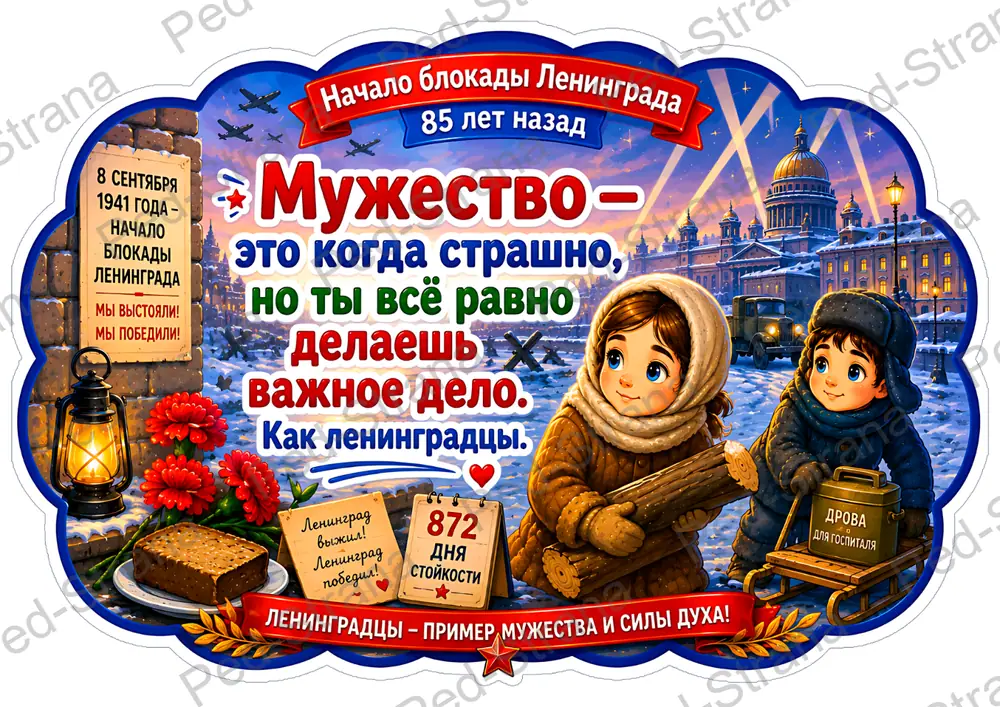 Речевые облачка «Блокада: 872 дня мужества» — страница-пример 11