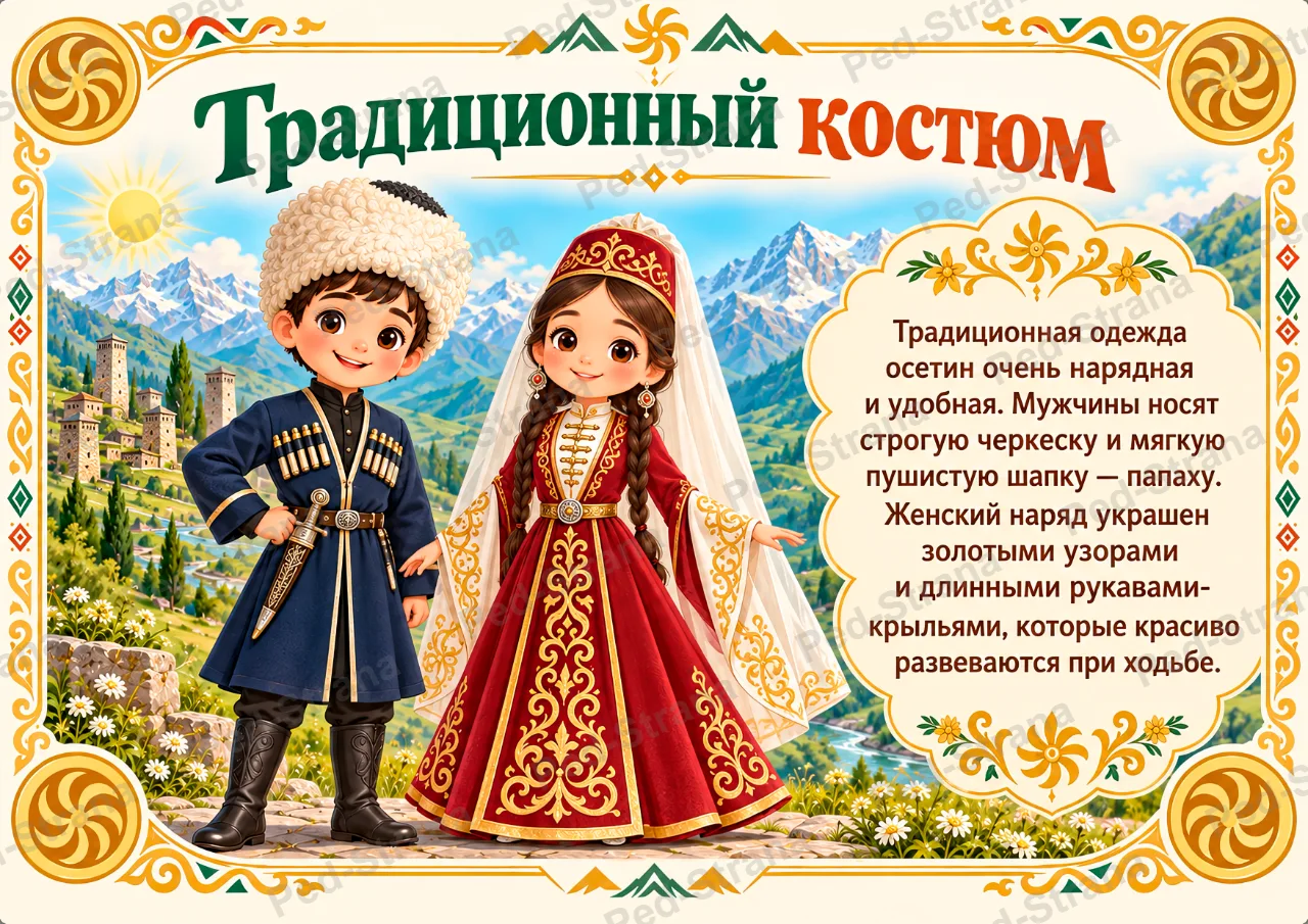 "Народы России: Осетины" — страница-пример 2
