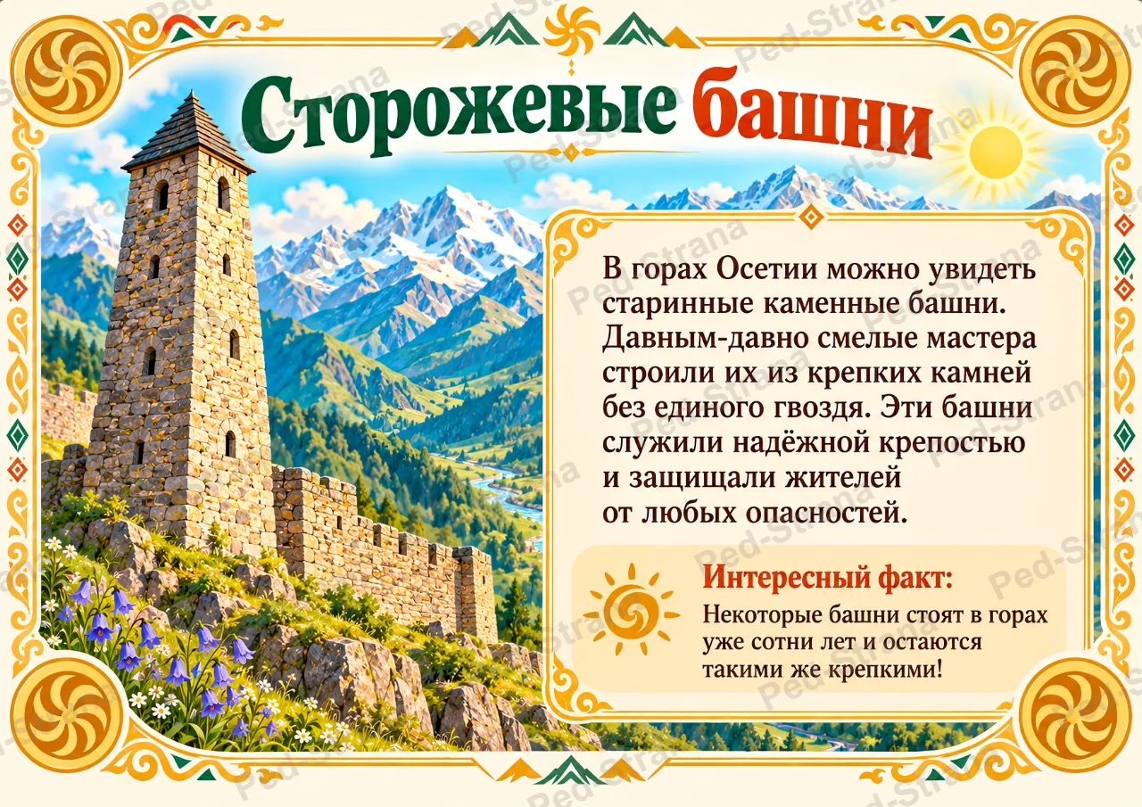 "Народы России: Осетины" — страница-пример 3