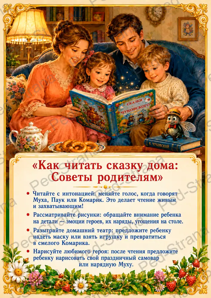 Муха-Цокотуха Корнея Чуковского — папка-передвижка — страница-пример 8
