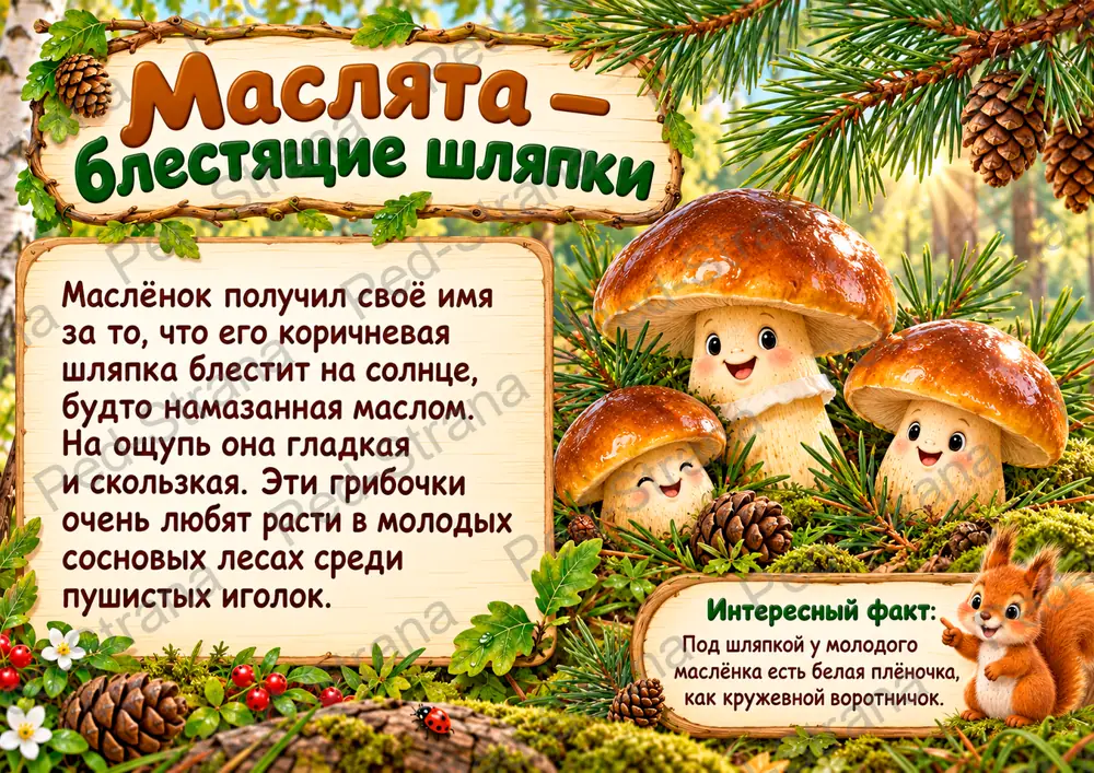 Тематический альбом "Лесное лукошко: съедобные грибы" — страница-пример 8