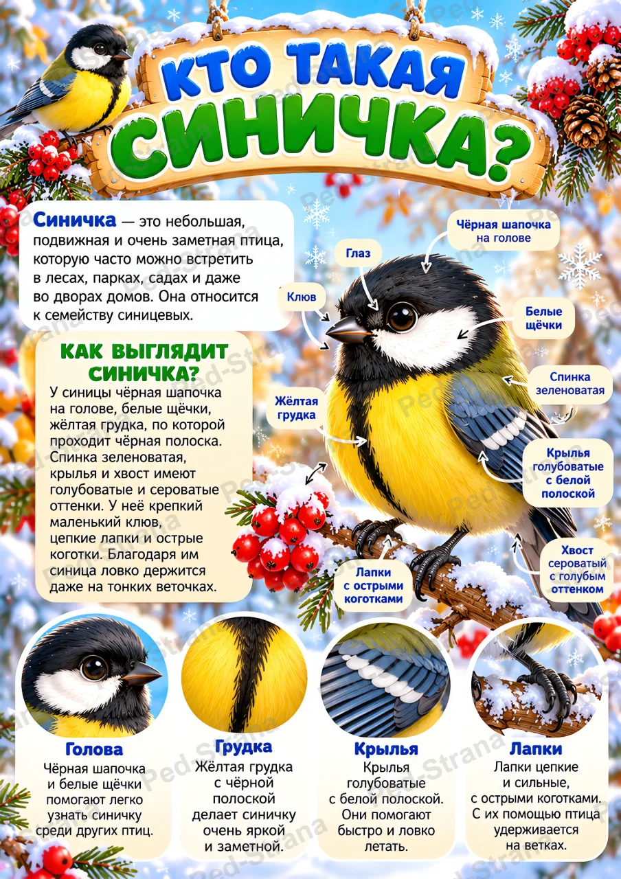 Папка - передвижка "12 ноября - Синичкин день" — страница-пример 2
