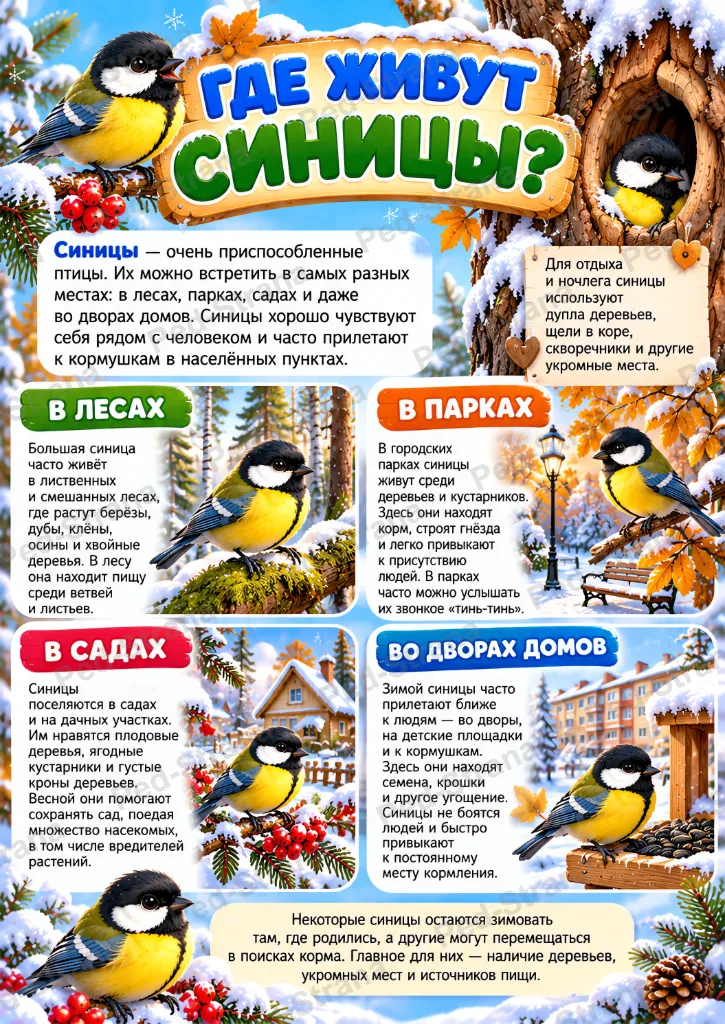 Папка - передвижка "12 ноября - Синичкин день" — страница-пример 4
