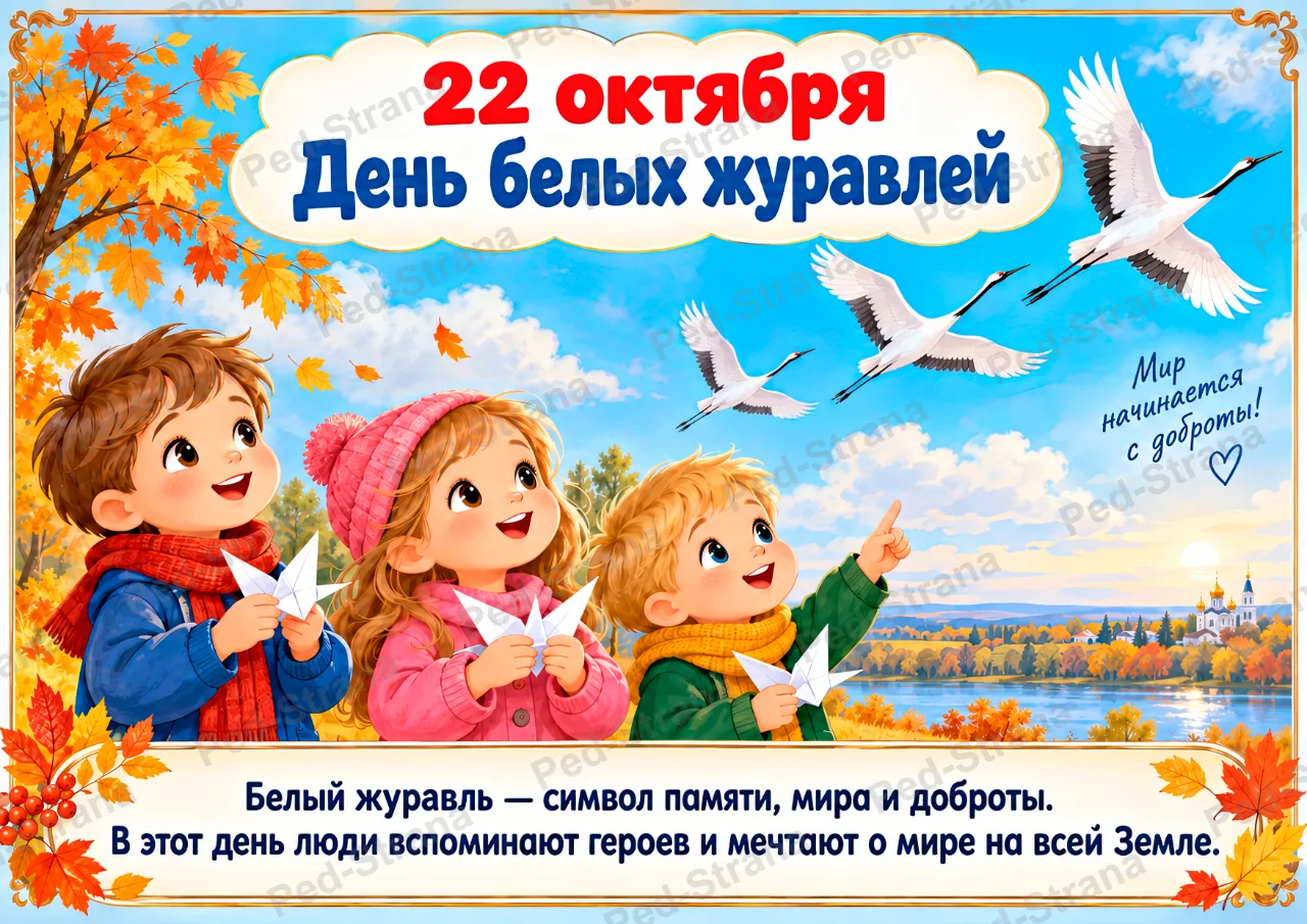 Презентация "22 октября - День белых журавлей" — страница-пример 1