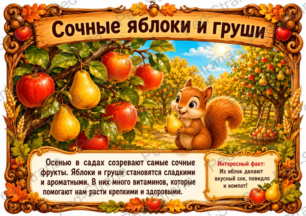 Тематический альбом «Осень. Собираем урожай» — страница-пример 4