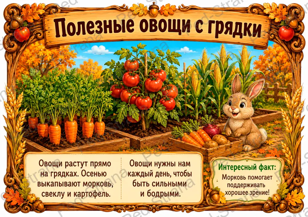 Тематический альбом «Осень. Собираем урожай» — страница-пример 5