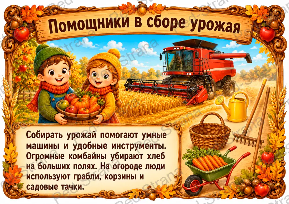 Тематический альбом «Осень. Собираем урожай» — страница-пример 10