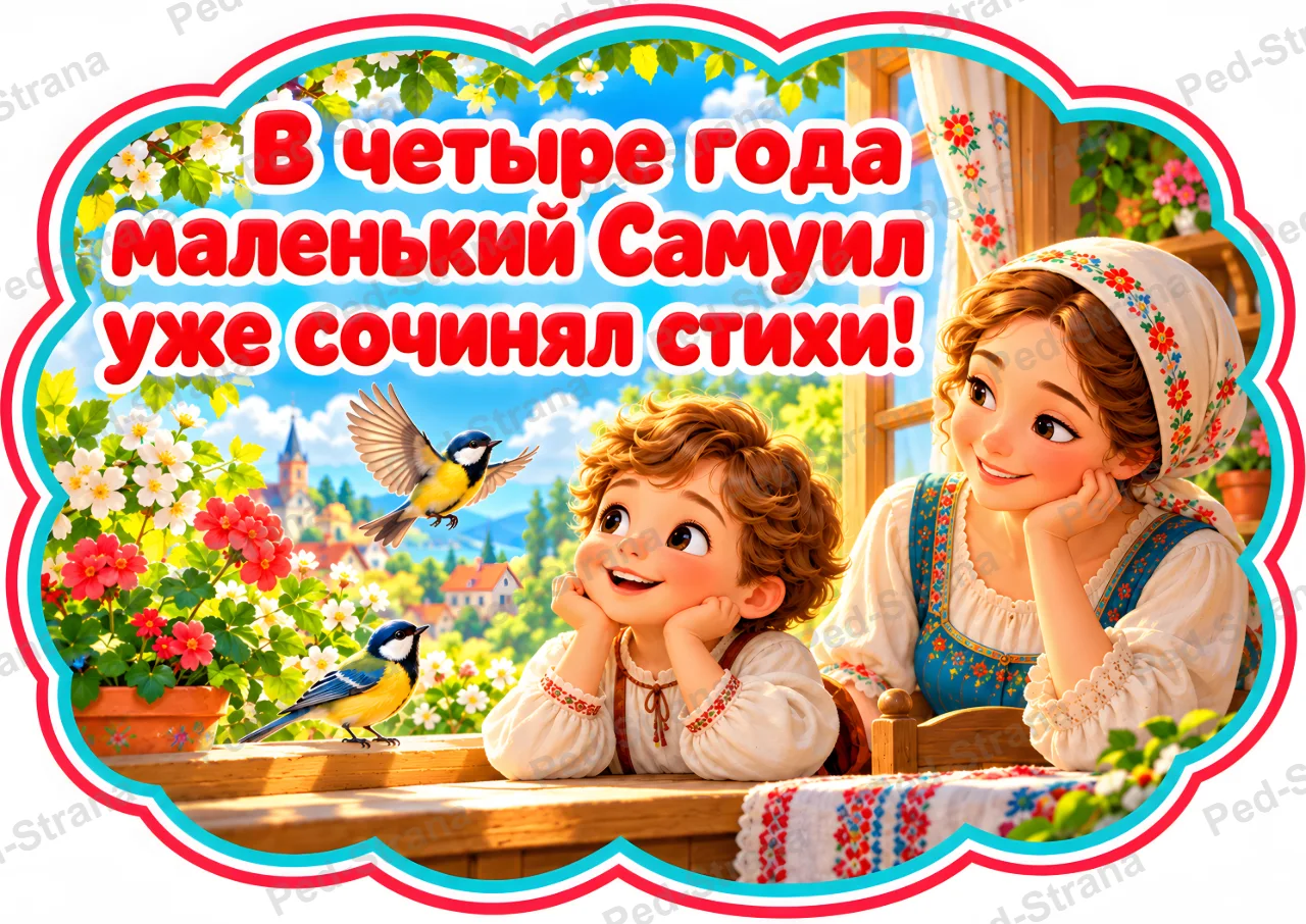 Речевые облачка "Самуил Яковлевич Маршак" — страница-пример 2