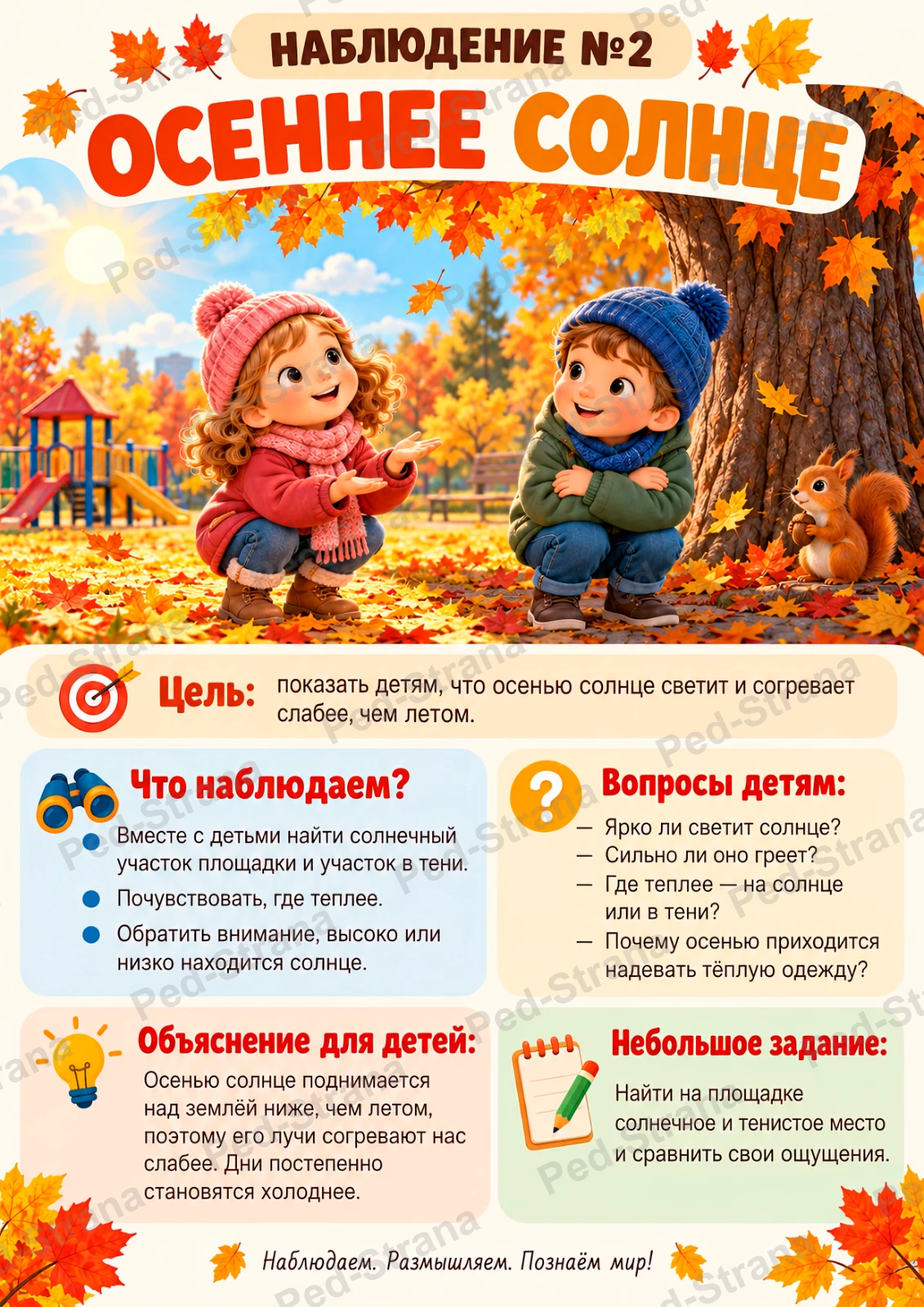 Картотека наблюдений в октябре — страница-пример 2