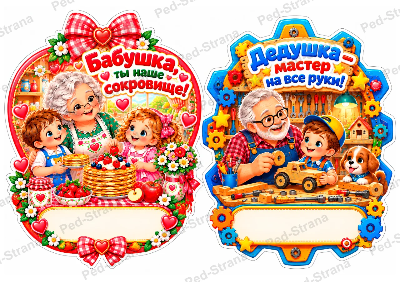 Сладкие открытки ко Дню бабушек и дедушек — страница-пример 1
