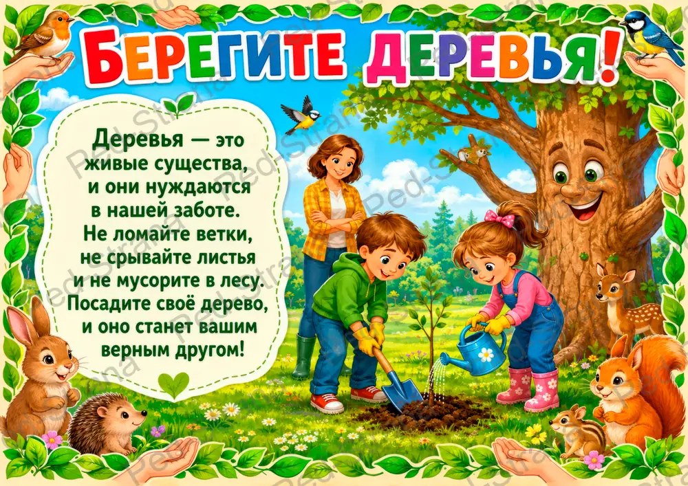 Познавательные карточки "Деревья" — страница-пример 12