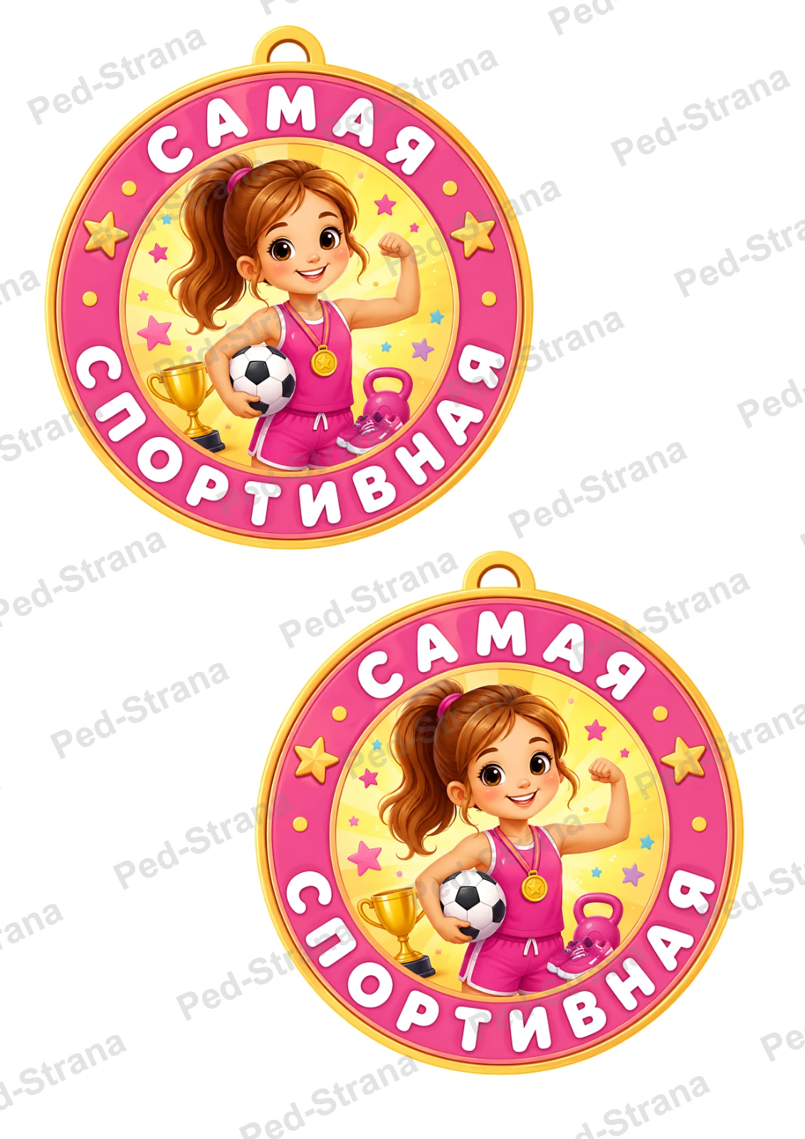 Медали для девочек — страница-пример 2