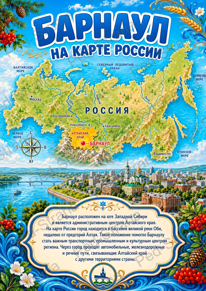 Тематический альбом "Город Барнаул" — страница-пример 4