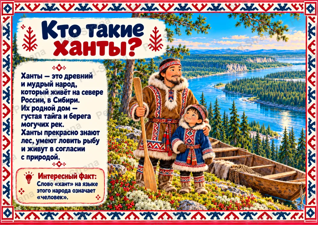 Народы России: Ханты — удивительный мир северной тайги — страница-пример 1