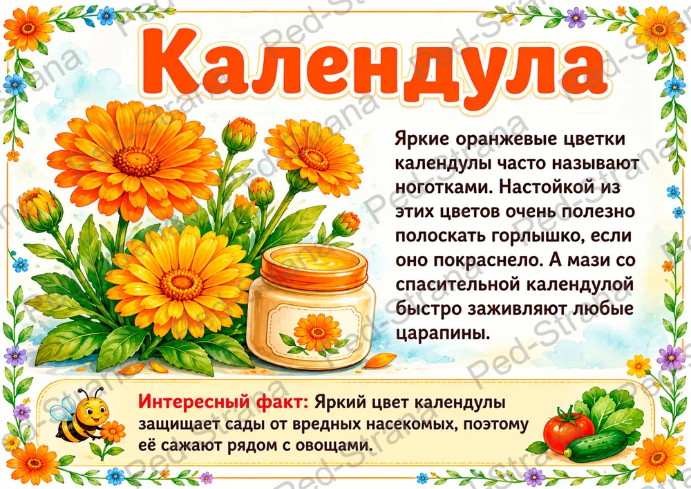 Познавательные карточки "Зелёная аптека" — страница-пример 8