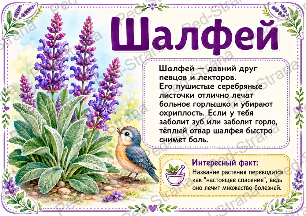 Познавательные карточки "Зелёная аптека" — страница-пример 12