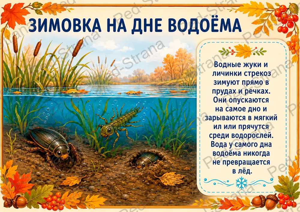 Тематический альбом «Как насекомые готовятся к зиме» — страница-пример 15