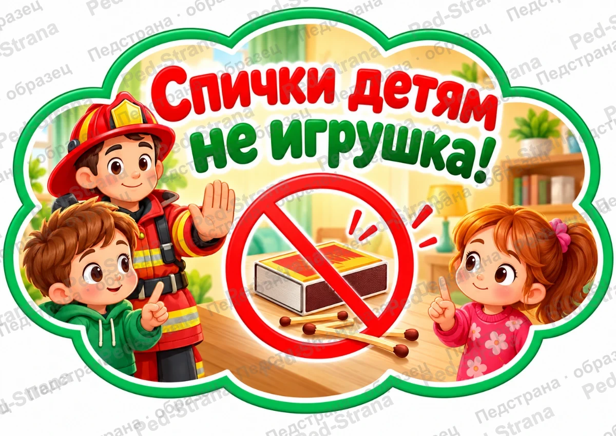 Речевые облачка «Правила пожарной безопасности» — страница-пример 1