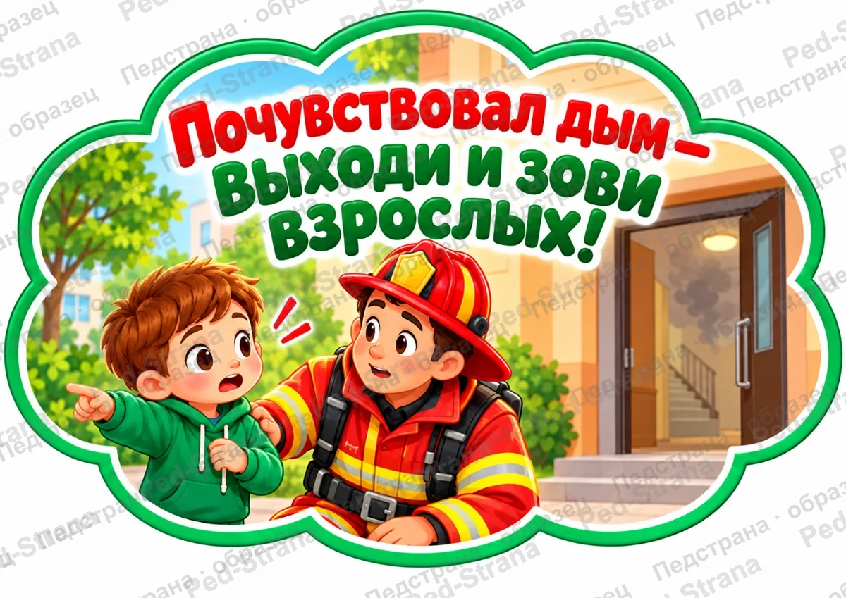Речевые облачка «Правила пожарной безопасности» — страница-пример 2