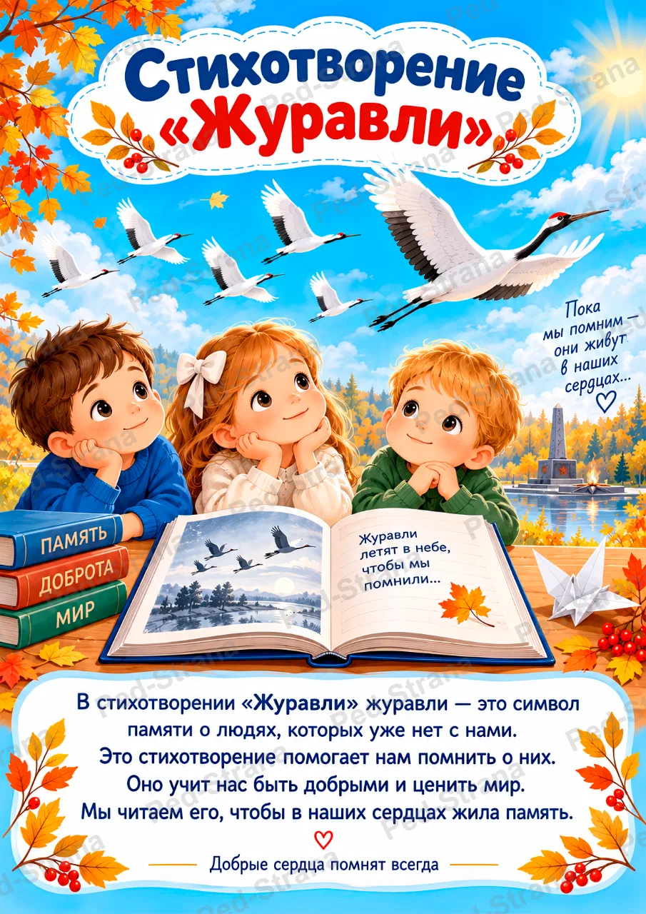 Папка-передвижка «День белых журавлей» — страница-пример 4
