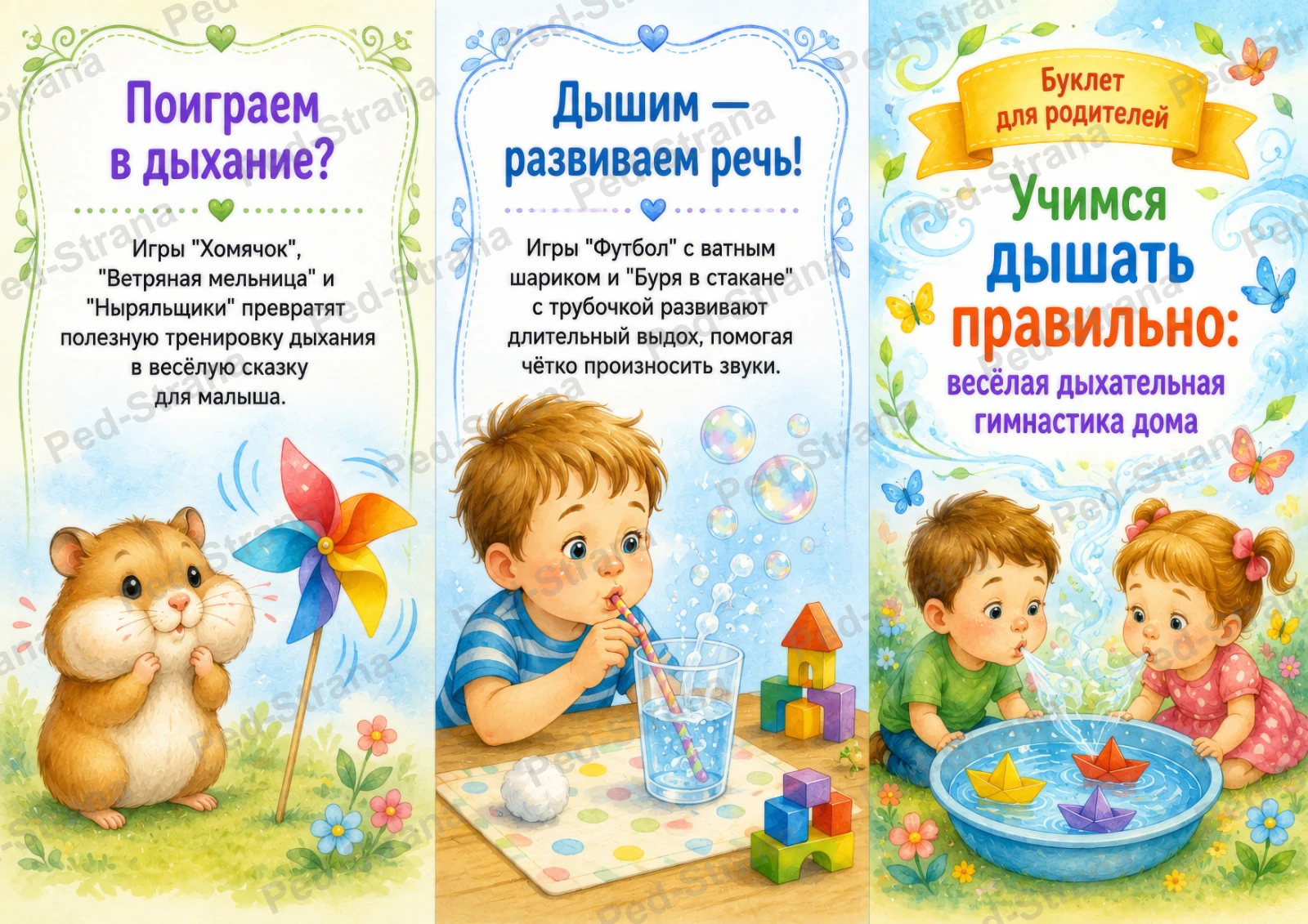 Буклет для родителей "Учимся дышать правильно" — страница-пример 2
