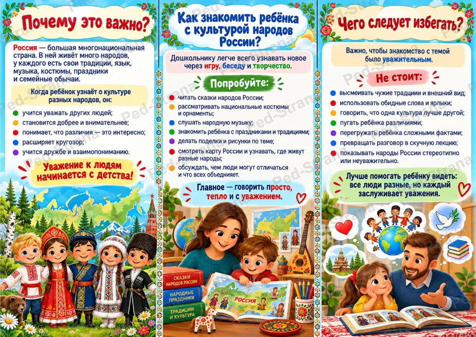 Буклет для родителей «Народы России» — страница-пример 3