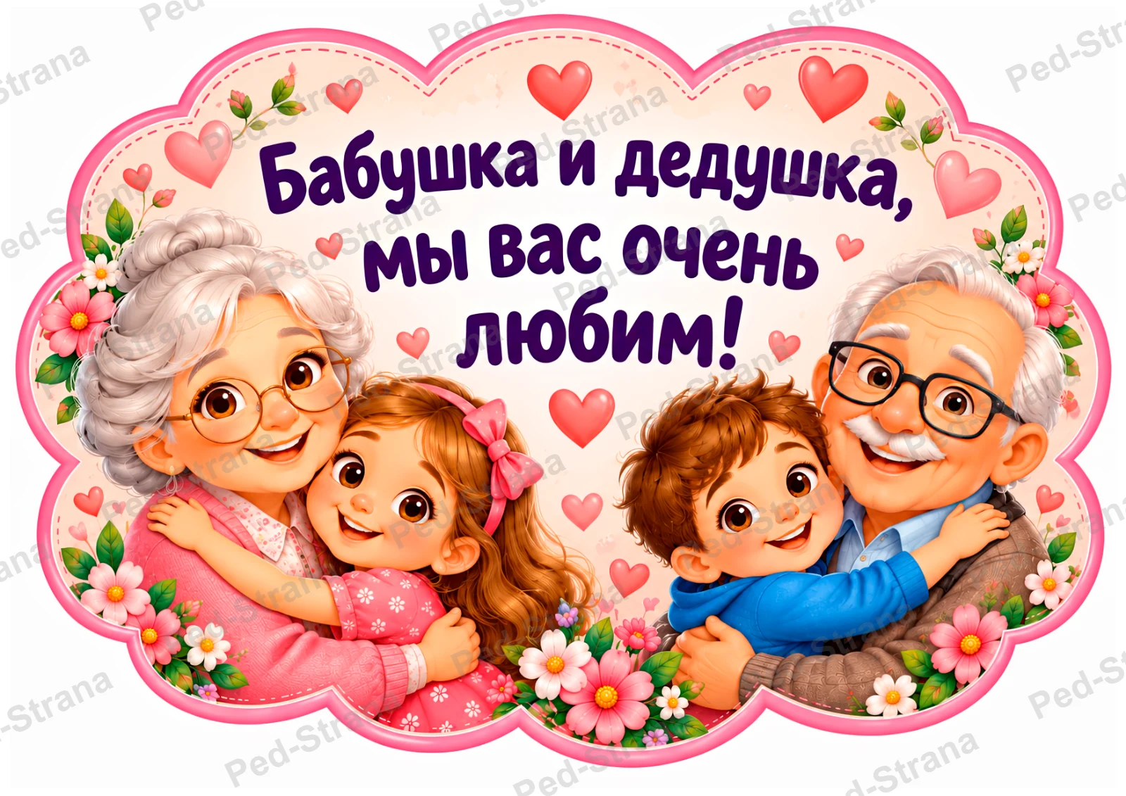 Речевые облачка «День бабушек и дедушек» — страница-пример 1