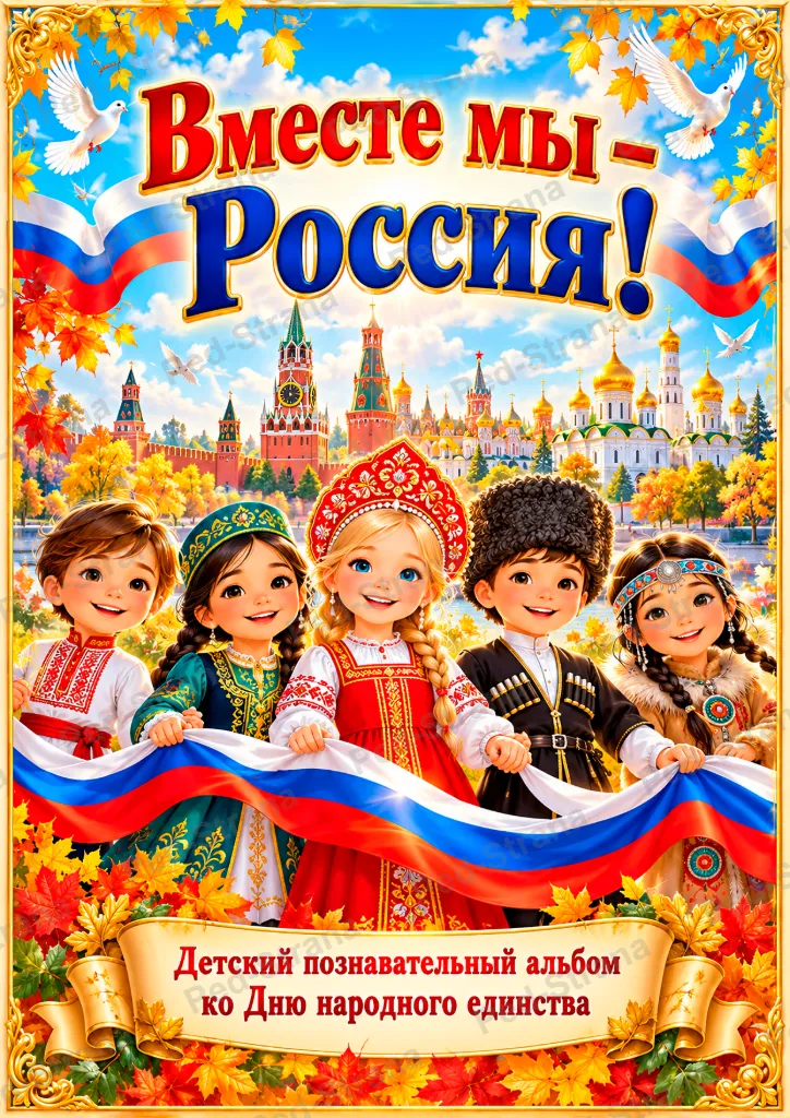 Тематический альбом «Вместе мы - Россия!» ко Дню народного единства — страница-пример 1