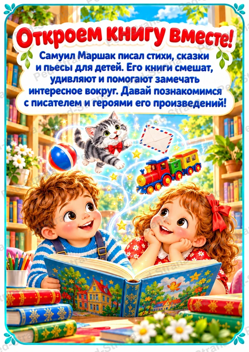 Тематический альбом «Самуил Яковлевич Маршак» — страница-пример 1