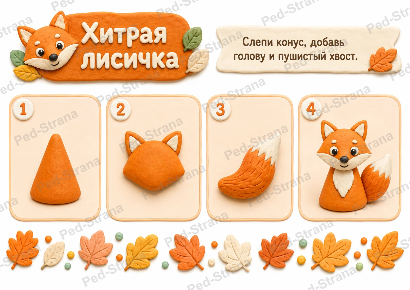 Альбом пошаговых алгоритмов "Учусь лепить" — страница-пример 7