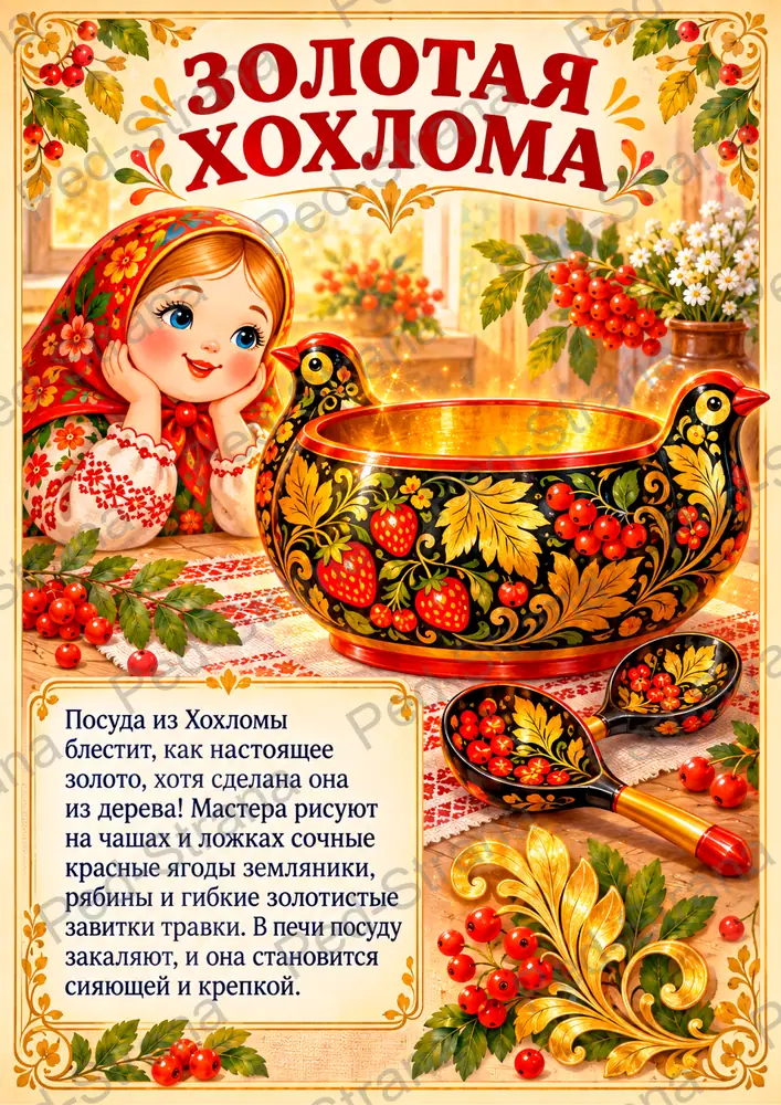 Тематический альбом «Чудеса народных мастеров» — страница-пример 4