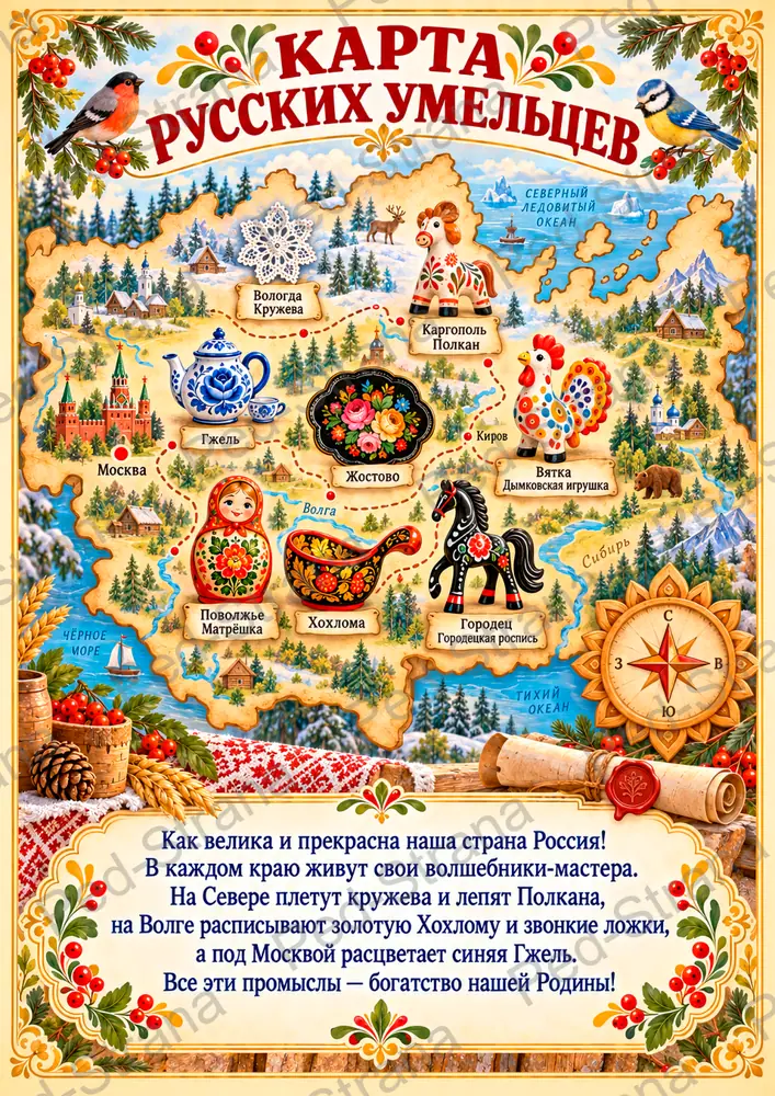 Тематический альбом «Чудеса народных мастеров» — страница-пример 16