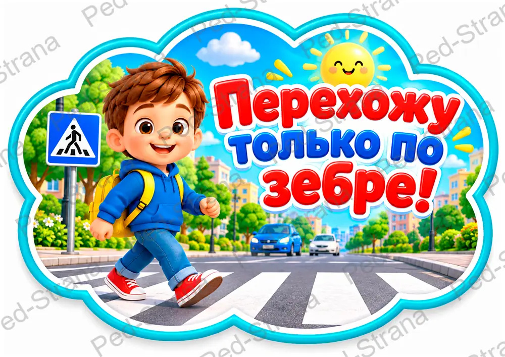 Речевые облачка "Я знаю ПДД" — страница-пример 5