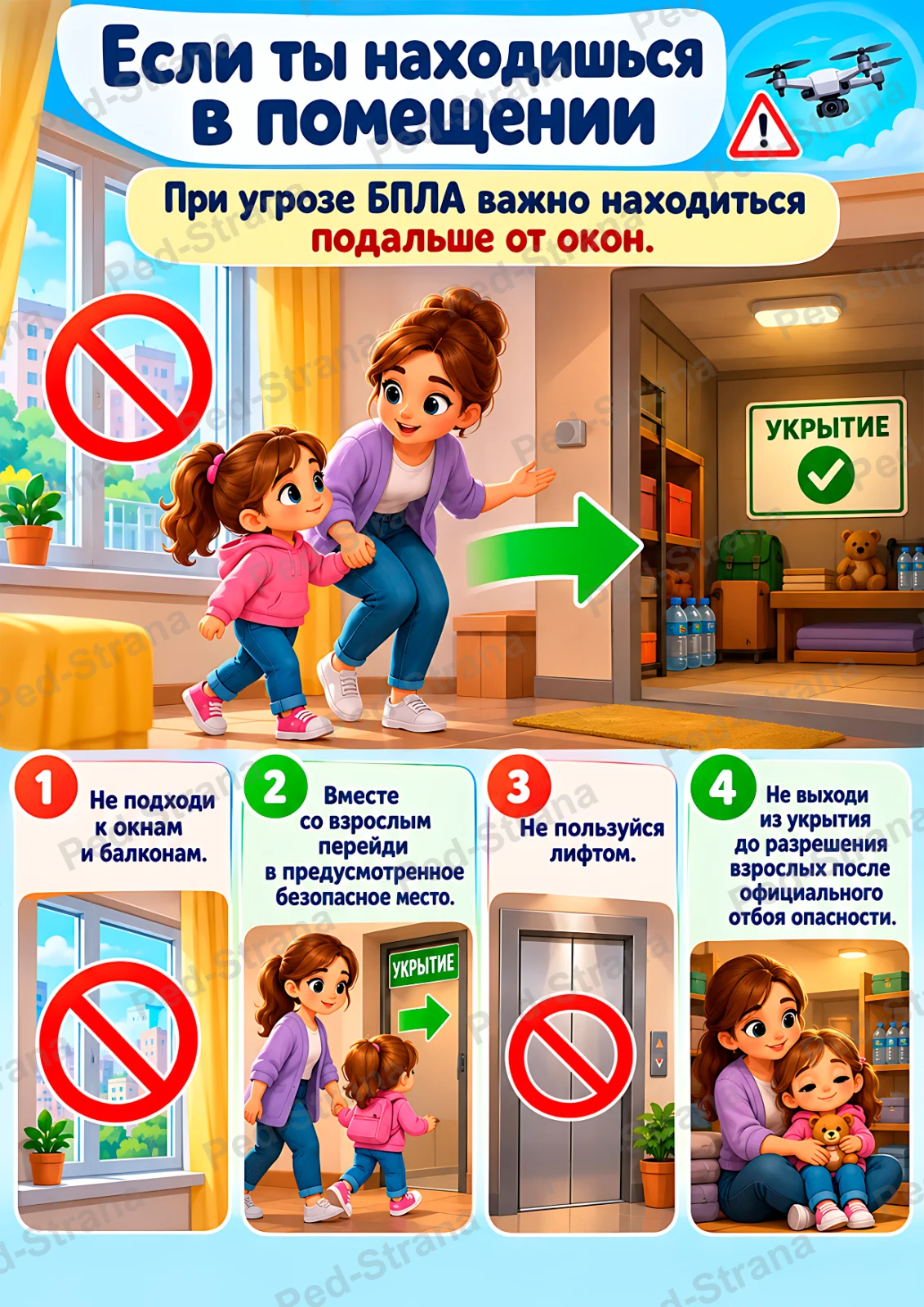 Папка - передвижка "Безопасность при угрозе БПЛА" — страница-пример 3