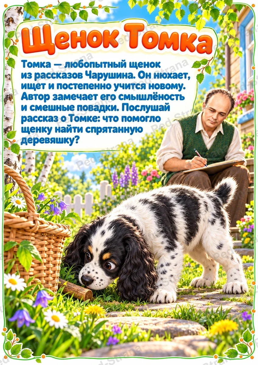 Тематический альбом «Евгений Иванович Чарушин» — страница-пример 2