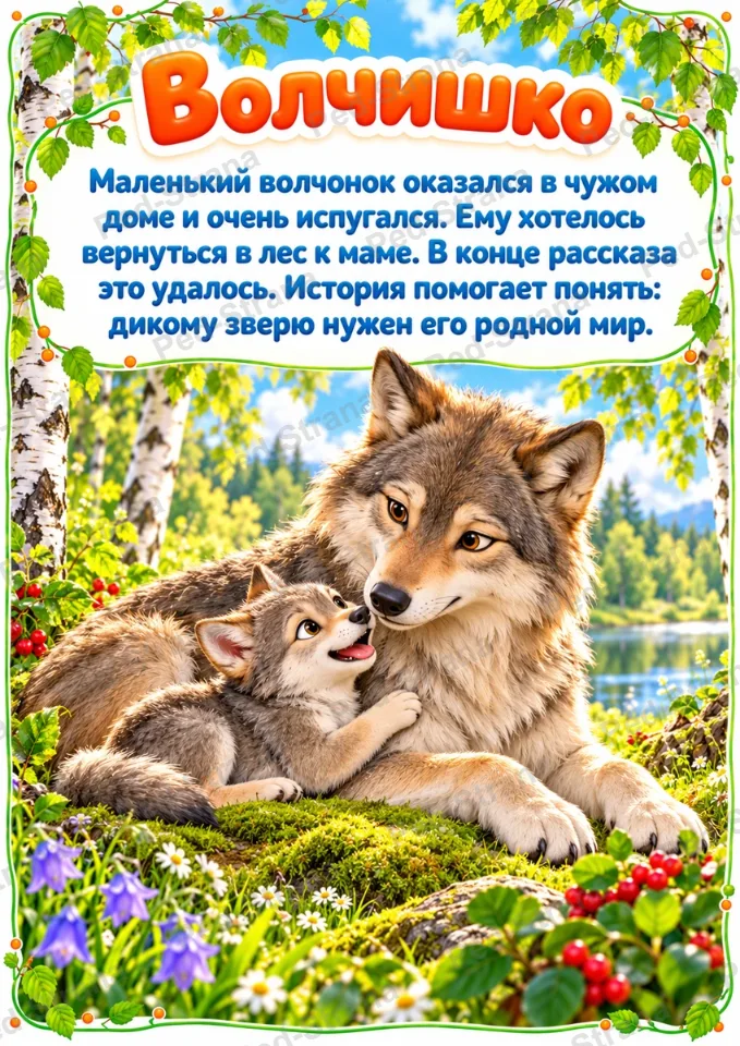 Тематический альбом «Евгений Иванович Чарушин» — страница-пример 3