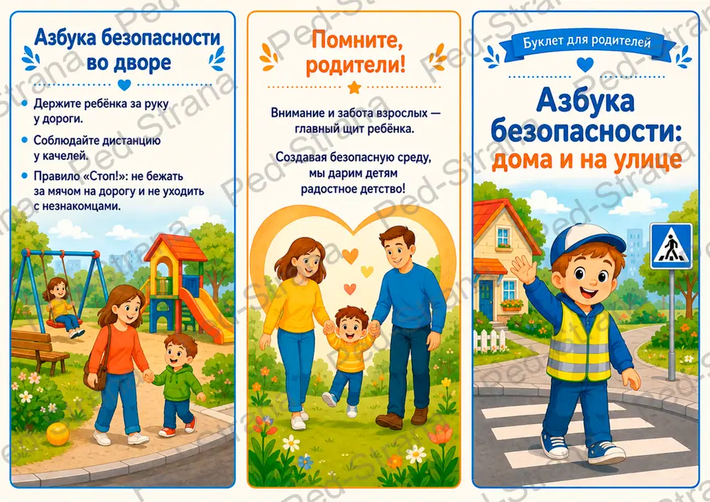 Буклет для родителей «Азбука безопасности: дома и на улице» — страница-пример 3
